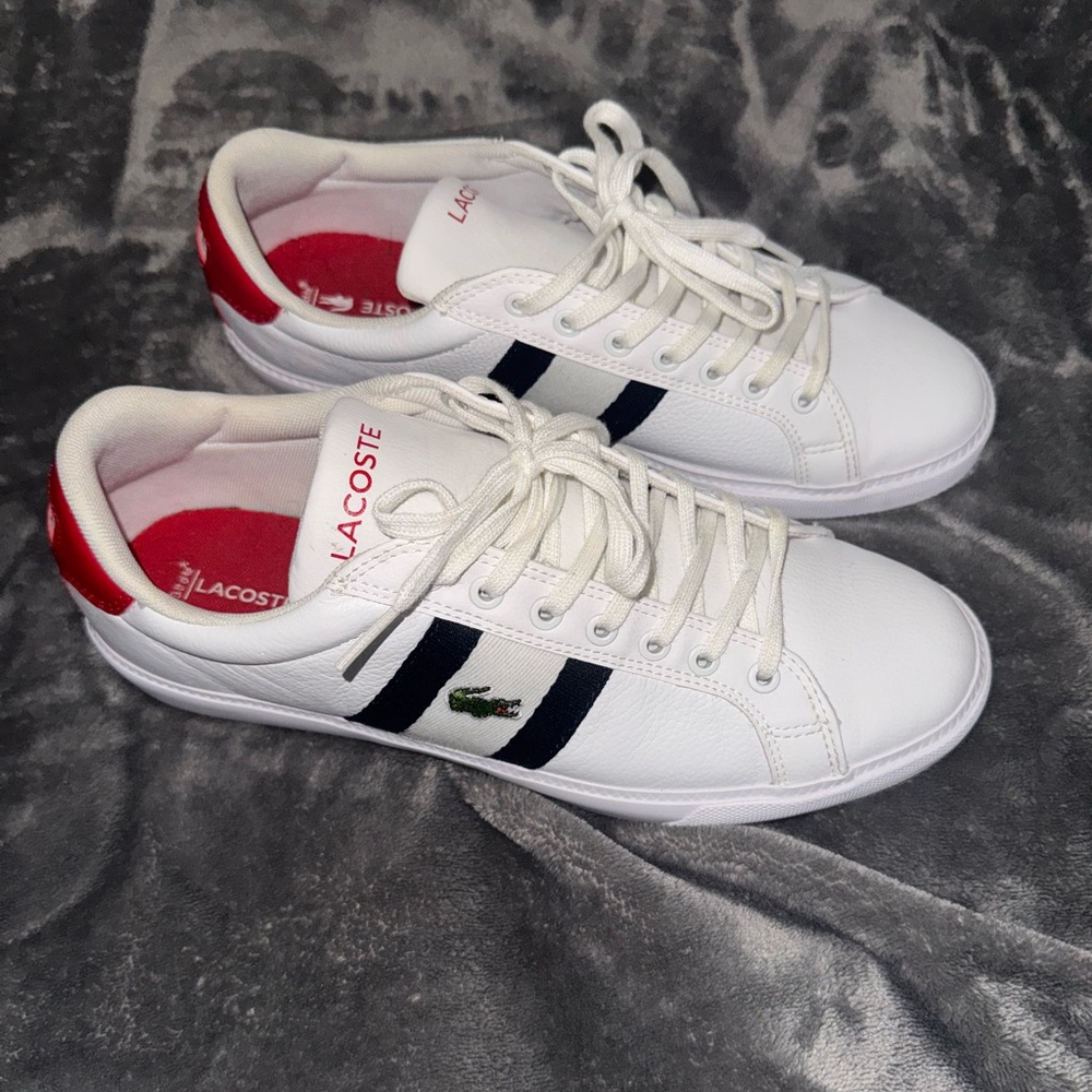 Lacoste white shoes